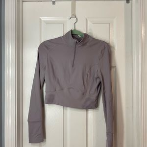 ZIP UP CROPPED WORKOUT TOP